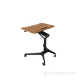Modern Reception Desk Single Leg Table Movable Lifting Office Computer Desk Supplier